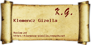 Klemencz Gizella névjegykártya